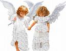 Deux jolis anges se tiennent par la main - audiotel voyance serieuse